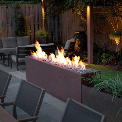 Outdoor Camping Fire Pit Api Unggun Besar Kompor Kayu Corten Steel Firepit