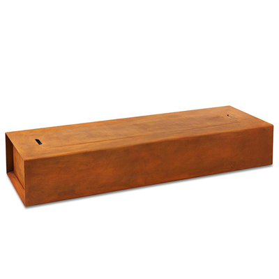 Gas Propana Pemanas Corten Steel Fire Pit 1200 X 600 X 320mm Dekorasi Halaman