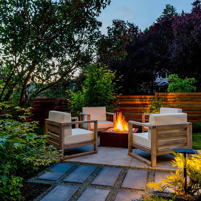 Perapian Corten Steel Patio Furniture Gas Corten Steel Fire Pit Dekoratif