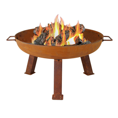 Baja luar ruangan Fire Pit Wood Burning Garden Dekoratif Corten Steel Fire Pits Bowl