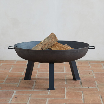 Corten Steel Fire Pit Rusty look Dekorasi Taman Luar Ruangan Berkemah