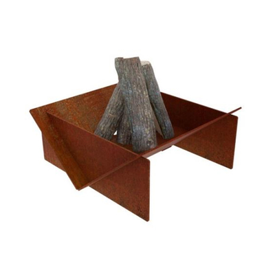Dilepas Corten Steel Firepit GN-FP-333 Pemanas Ruangan Alami Berkarat