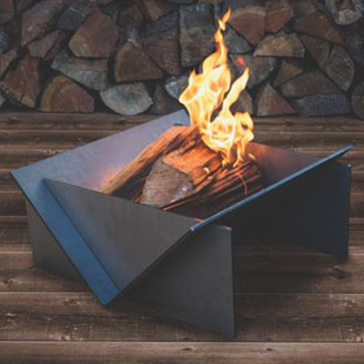 Dilepas Corten Steel Firepit GN-FP-333 Pemanas Ruangan Alami Berkarat