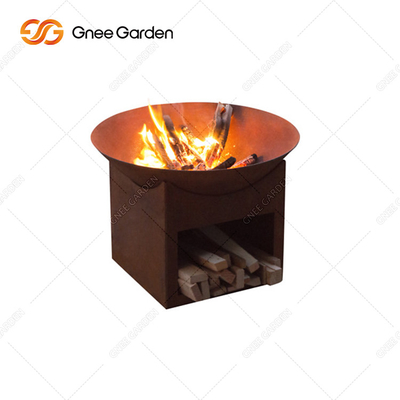 Prerusted Outdoor Wood Burning Fire Pit Patio Wood Fire Pit Moisture proof