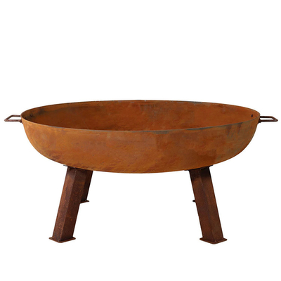Portabel Corten Steel Fire Pit Camping Corten Steel Kompor Api Unggun Mangkuk Api