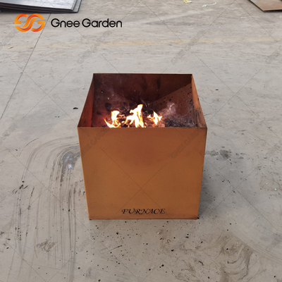 Patio Garden Outdoor Camping Corten Steel Rust Fire Pit Pembakaran Kayu Tebal 3mm