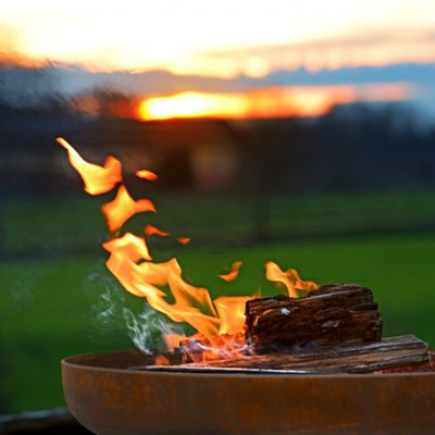 Patio Outdoor Garden Corten Steel Fire Bowl Pit Pembakaran Kayu Berat Karat Besar