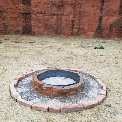Luar Ruangan Rusty Corten Weathering Steel Fire Pit OEM ODM