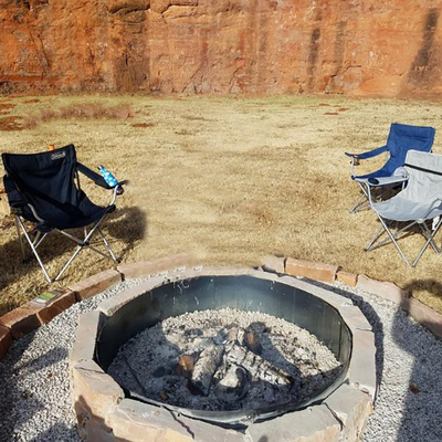 Luar Ruangan Rusty Corten Weathering Steel Fire Pit OEM ODM