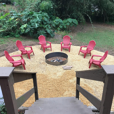 Outdoor Corten Steel Fire Pit Garden Round Fire Bowl Pembakaran Kayu Warna Hitam
