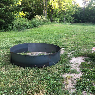 Outdoor Corten Steel Fire Pit Garden Round Fire Bowl Pembakaran Kayu Warna Hitam
