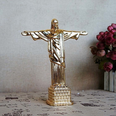12 Inch Besi Cor Agama Patung Logam Luar Ruangan Ornamen Rumah