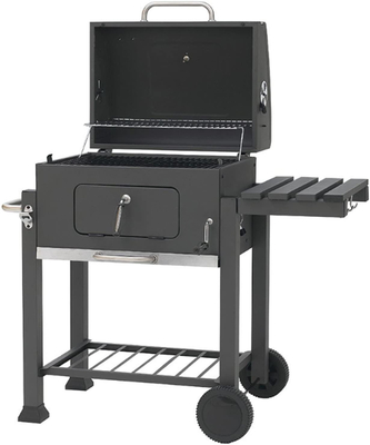 Panggangan Arang Outdoor Dengan Meja Samping Grate In Sistem Parut Charcoal Grills Outdoor Cooking Grills Outdoor Cooking