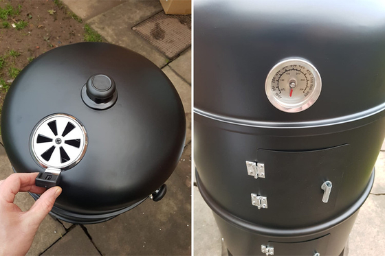 Modern Corten Steel Rusty Camping Barbekyu Panggangan Pembakaran Kayu Memasak Luar Ruangan