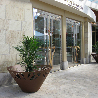 1000mm Gnee Garden Outdoor Metal Planter Untuk Pohon Dan Bunga
