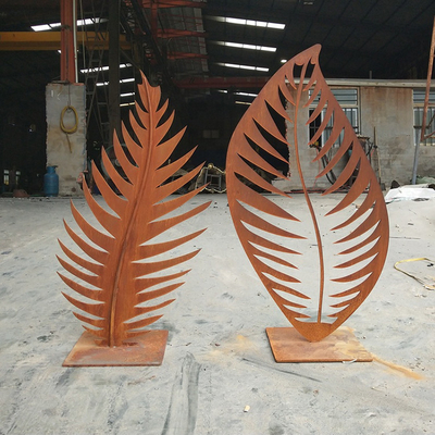 Taman Lanskap Corten Steel Sculpture Cactus Metal Yard Art Natural Rusted