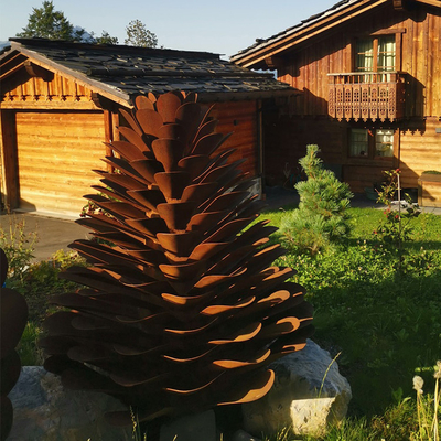 Taman Lanskap Corten Steel Sculpture Cactus Metal Yard Art Natural Rusted