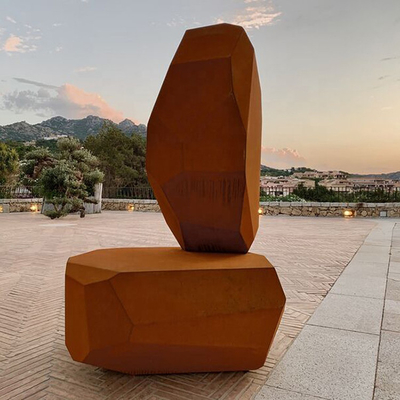 3mm Tebal Unik Corten Steel Sculpture Metal Yard Art Sculpture