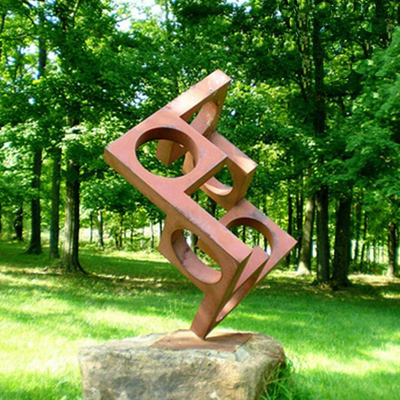 Gnee Garden Vintage Outdoor Rusty Metal Garden Patung Abstrak Dapat Disesuaikan