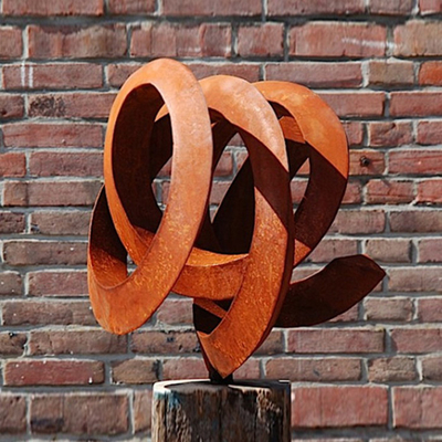 Gnee Garden Vintage Outdoor Rusty Metal Garden Patung Abstrak Dapat Disesuaikan