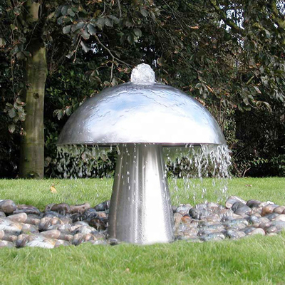 H250cm Sphere Garden Cermin Patung Patung Logam Modern Luar Ruangan