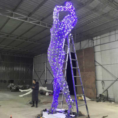 500cm Tinggi Patung Stainless Steel Besar Dancing Lady Disesuaikan