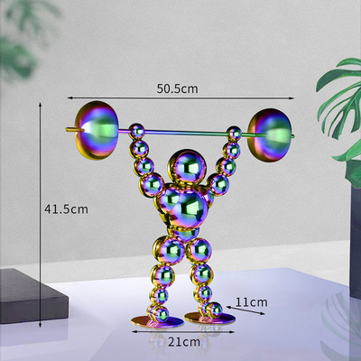 Patung Senam Patung Stainless Steel Tinggi 41.5cm Untuk Rumah