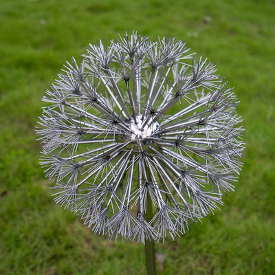 304 316 Stainless Steel Yard Art Electroplate Dandelion Shape Untuk Taman