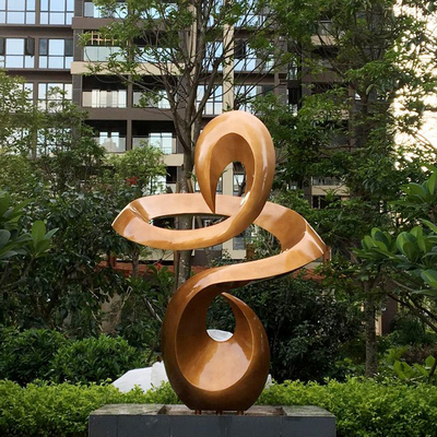 Gnee Garden Circle Abstrak Patung Stainless Steel Kreatif