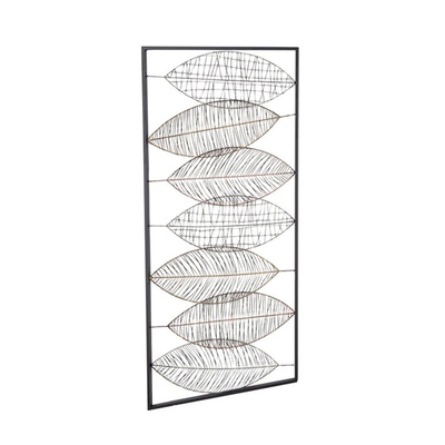 22x46 Inci Vintage Logam Daun Dinding Seni Mewah 3D Dekorasi Rumah