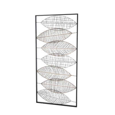 22x46 Inci Vintage Logam Daun Dinding Seni Mewah 3D Dekorasi Rumah