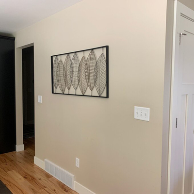 22x46 Inci Vintage Logam Daun Dinding Seni Mewah 3D Dekorasi Rumah