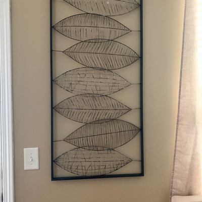 22x46 Inci Vintage Logam Daun Dinding Seni Mewah 3D Dekorasi Rumah