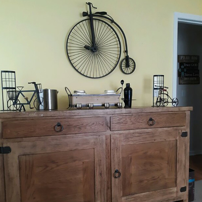 Vintage Wall Mounting Metal Cycle Wall Decor Disesuaikan Untuk Restoran