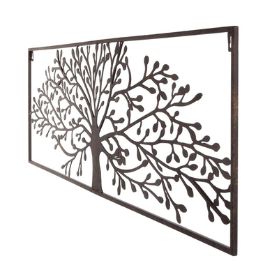 Gnee Garden Rectangular Metal Wall Art Decor Tree Dirancang Disesuaikan