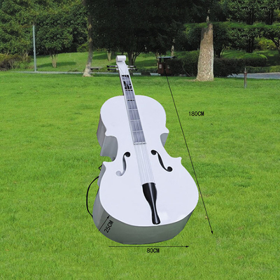 Patung Alat Musik Besi Cello untuk Ornamen Taman Luar Ruangan