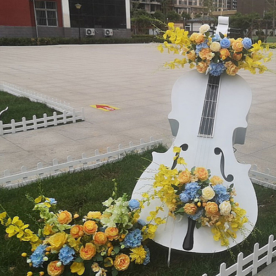 Patung Alat Musik Besi Cello untuk Ornamen Taman Luar Ruangan